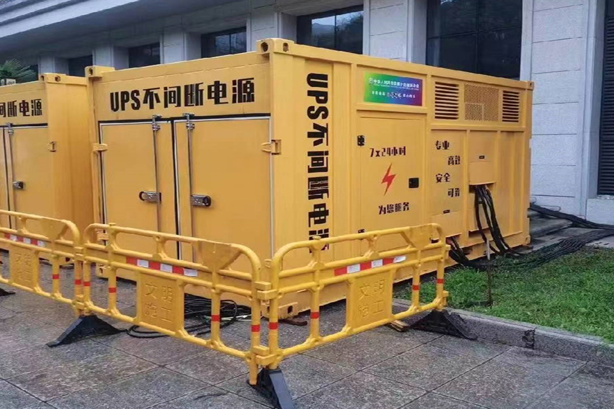 江陵发电机租赁施工现场