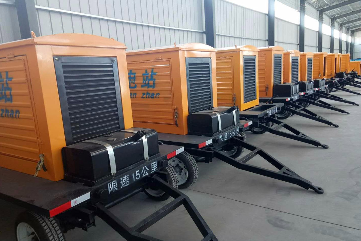 江陵发电机租赁施工现场